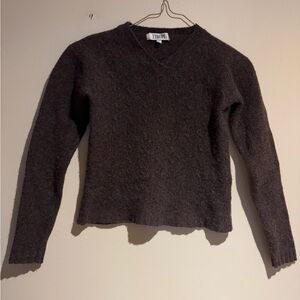 Vintage 100% Lambswool L’Equipe Pullover Sweater Size Small Brown